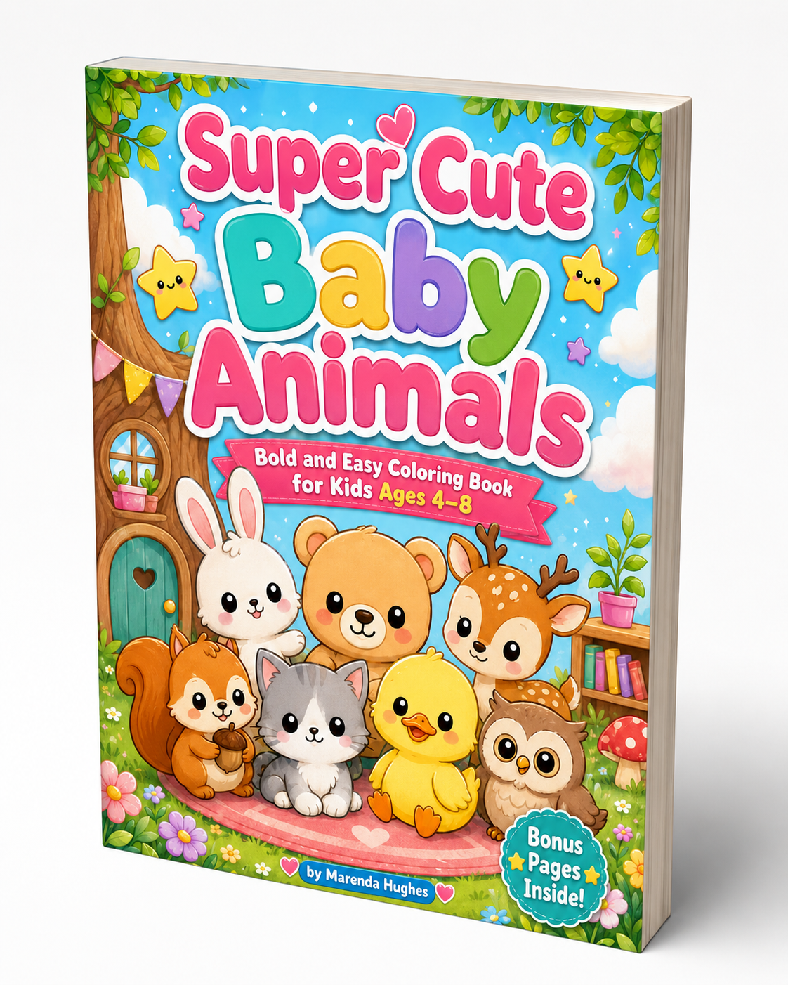 Super Cute Baby Animals Coloring Book
